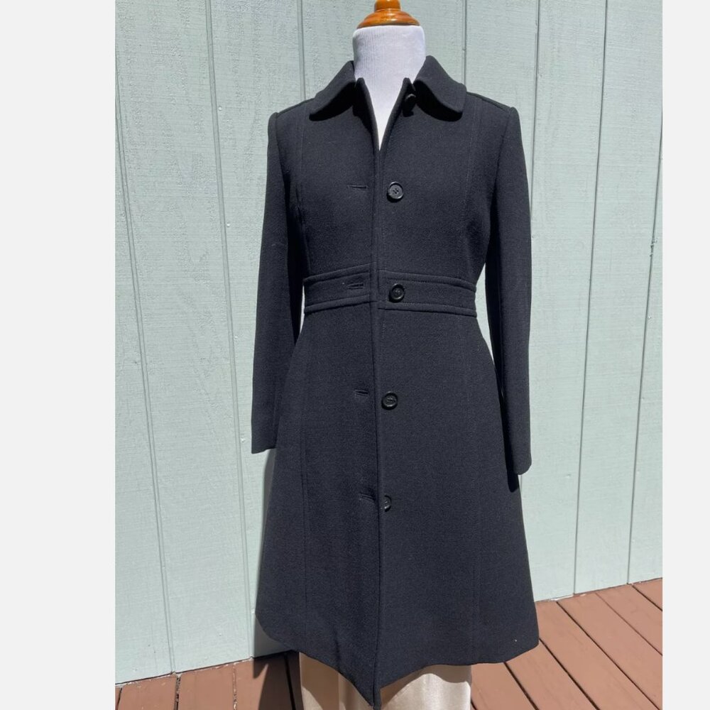 Jcrew lady day coat black 0P gently worn